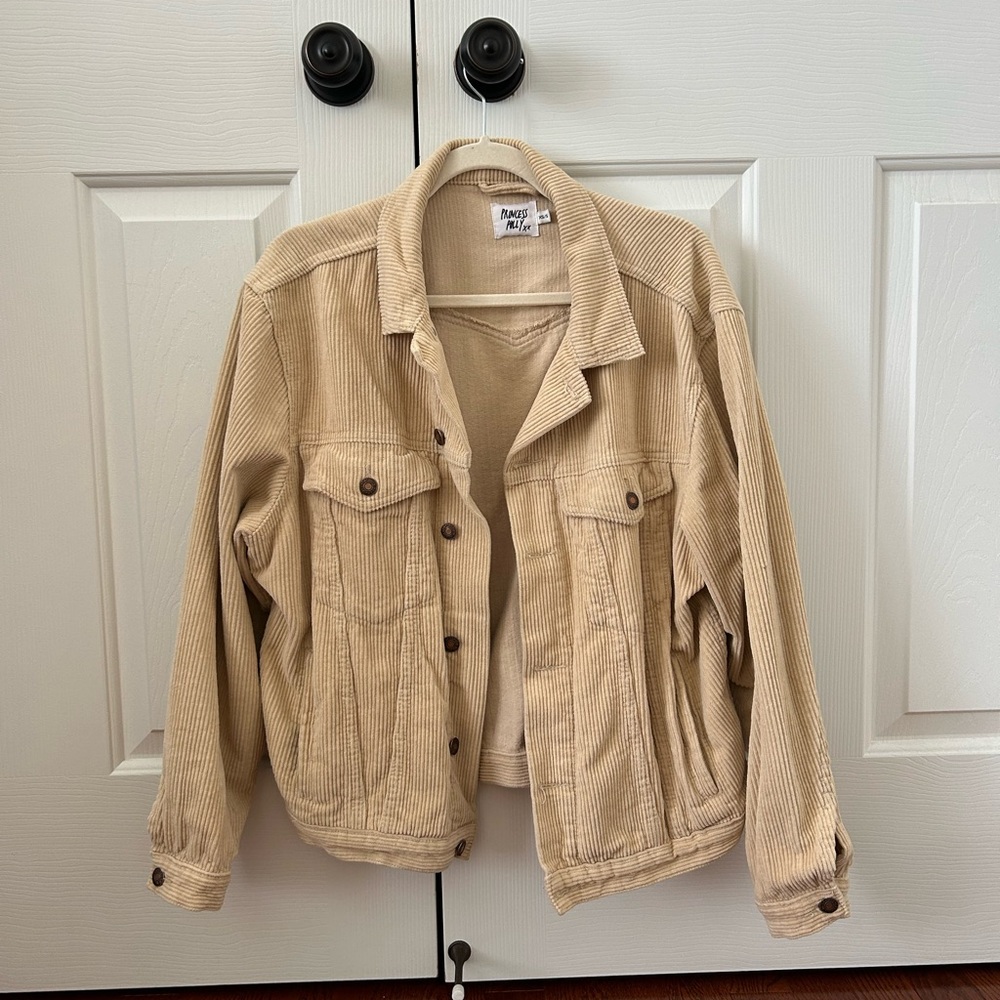 Princess Polly Beige Western Cord Jacket